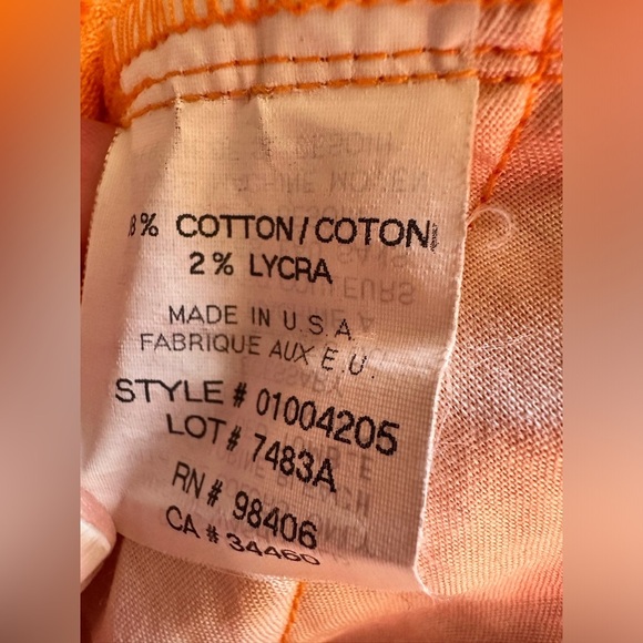 THEORY 6 VINTAGE Wilma Corduroy Straight Leg Crops Mid Rise FALL Autumn Gold - Picture 12 of 13